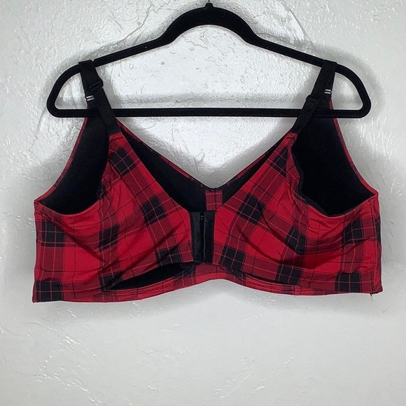 Torrid Curve H20 non padded no wire full coverage plaid pattern bra SZ 46DDD EUC - Picture 5 of 14